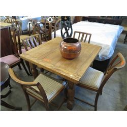 Vintage oak table with four chairs