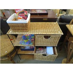 Wicker storage unit