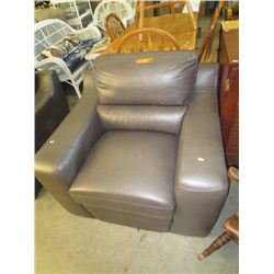 Leather grey armchair - new
