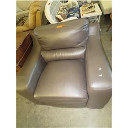 Leather grey armchair - new