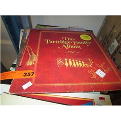 Stack of vintage record albums