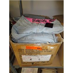Case of girl's Playboy blue jeans