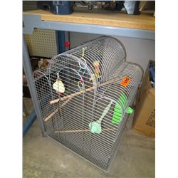 Wire bird cage 18" x 14" x 29"