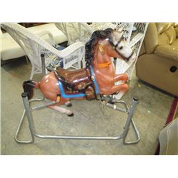 Vintage spring mounted rocking horse