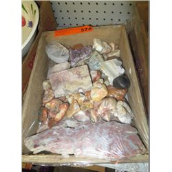 Box of polished rocks