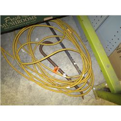 Industrial extension cord and two crow bars