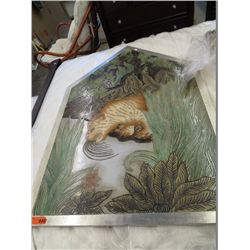 Carved jungle scene (wall art)