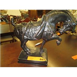 Stone carved horse statue - Canadian made