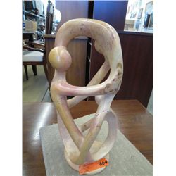 Carved stone statue 18" tall