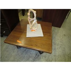 Square wooden coffee table 35" square 16' tall
