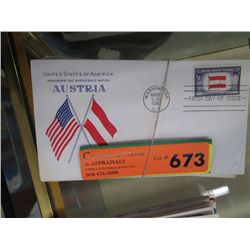 Approx 2 doz. - First Day Issue stamped envelopes