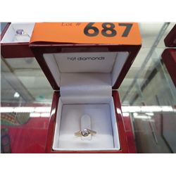 10kt gold diamond chip ring