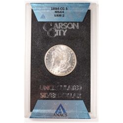 1884-CC GSA MORGAN DOLLAR, ANACS MS-64  NO BOX OR COA
