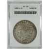 Image 1 : 1892-S MORGAN SILVER DOLLAR, ANACS EF/AU-45 SCARCE!LOTS WON WILL BE BILLED TO YO