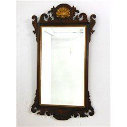 Mahagony beveled glass mirror