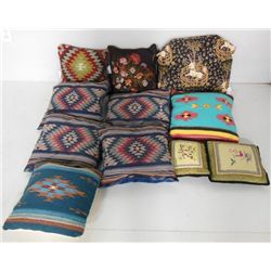 Group lot of 11 pillows