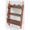 Image 3 : Mahogany 2 tier table & 2 hanging wall shelves