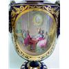 Image 2 : Pair cobalt blue figural Sevres covered  vases