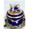 Image 4 : Pair cobalt blue figural Sevres covered  vases