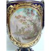 Image 9 : Pair cobalt blue figural Sevres covered  vases