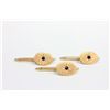Image 5 : 14kt yellow gold & sapphire cufflinks & 3 stud set
