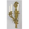 Image 3 : Pair French bronze & crystal 3 arm sconces