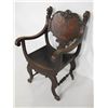 Image 3 : 19th c. R.J. Horner inlaid mahogany throne chair