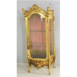 19th c. French Vernis Martin curio cabinet