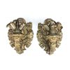 Image 1 : Pair 19th c. bronze 3 light sconces