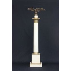 Metal & wood paint decorated column