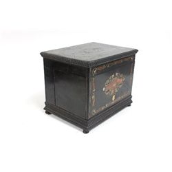 19th c. inlaid cellarette box