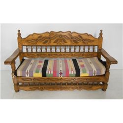 Early American country French style bench