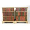 Image 1 : Pair faux book 3 drawer end tables