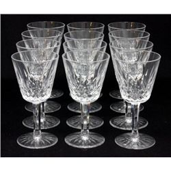 Set of 12 Waterford crystal goblets