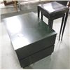 Image 1 : Black lacquer nightstand and nesting tables