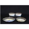 Image 1 : 4 early porcelain open reticulated small dishes