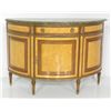 Image 1 : Marble top demilune cabinet