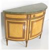 Image 2 : Marble top demilune cabinet