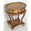 Image 1 : Oval inlaid side table with gallery