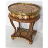 Image 2 : Oval inlaid side table with gallery