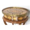 Image 3 : Oval inlaid side table with gallery