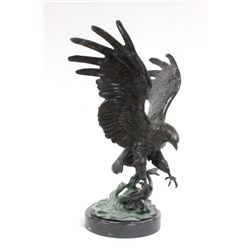 Bronze sculpture of "Eagle & its Prey"