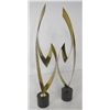 Image 1 : Pair abstract brass sculptures