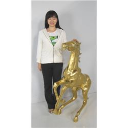 Brass sculpture of "Horse Rearing"