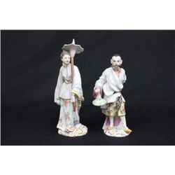 19th c. Pair Meissen porcelain figurines