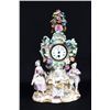 Image 1 : 19th c. Meissen figural clock with flowers