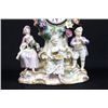 Image 3 : 19th c. Meissen figural clock with flowers