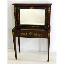 Bronze figural mounted empire style secretary