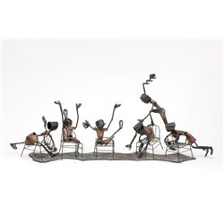 Abstract metal grouping signed DeMyer