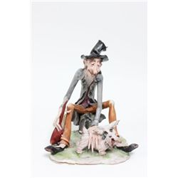 Italian ceramic "Mandolin Player with Dog"